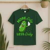 Funny Retro More Dilly Less Dally Pickle T-Shirt thumb 2
