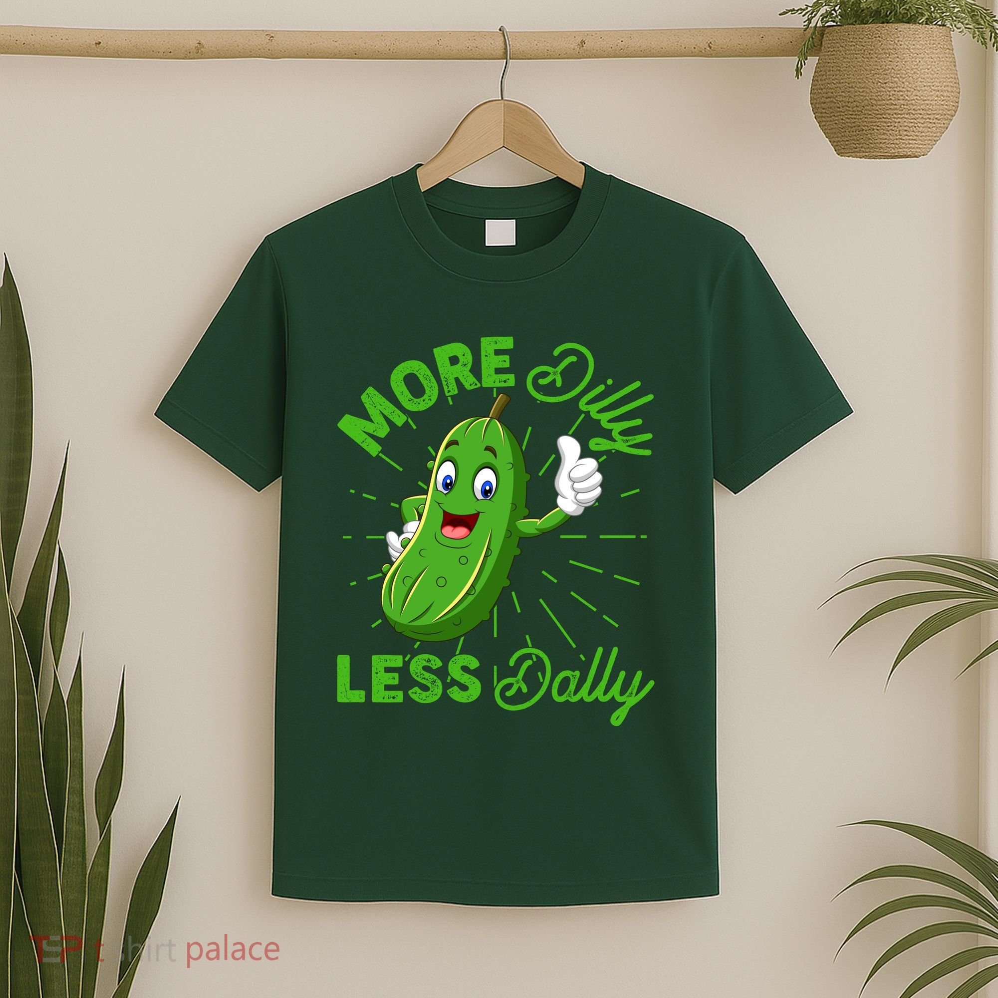 Funny Retro More Dilly Less Dally Pickle T-Shirt