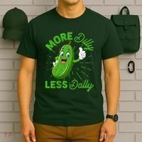 Funny Retro More Dilly Less Dally Pickle T-Shirt thumb 6