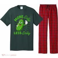 Funny Retro More Dilly Less Dally Pickle Pajama Set thumb 0