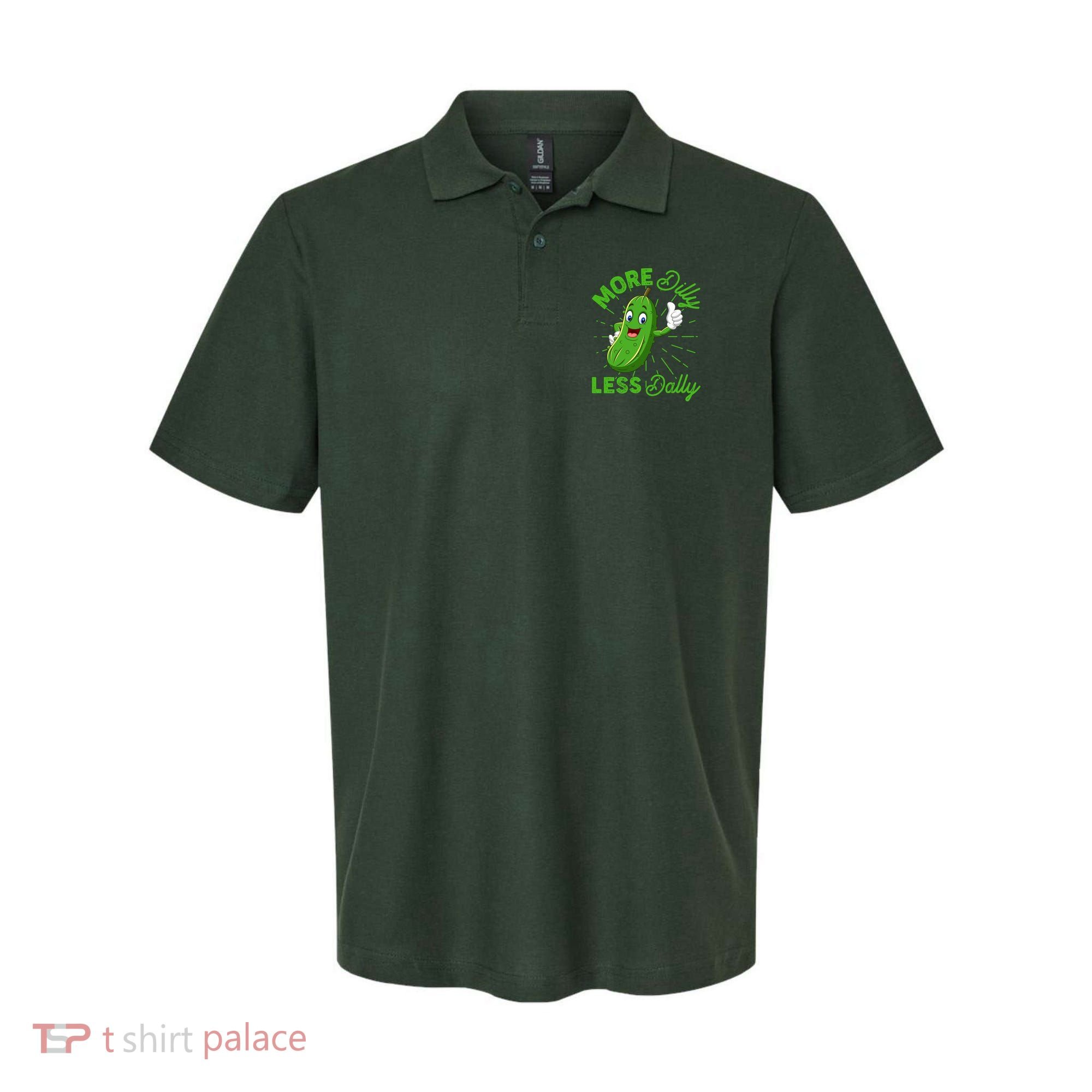 Funny Retro More Dilly Less Dally Pickle Polo