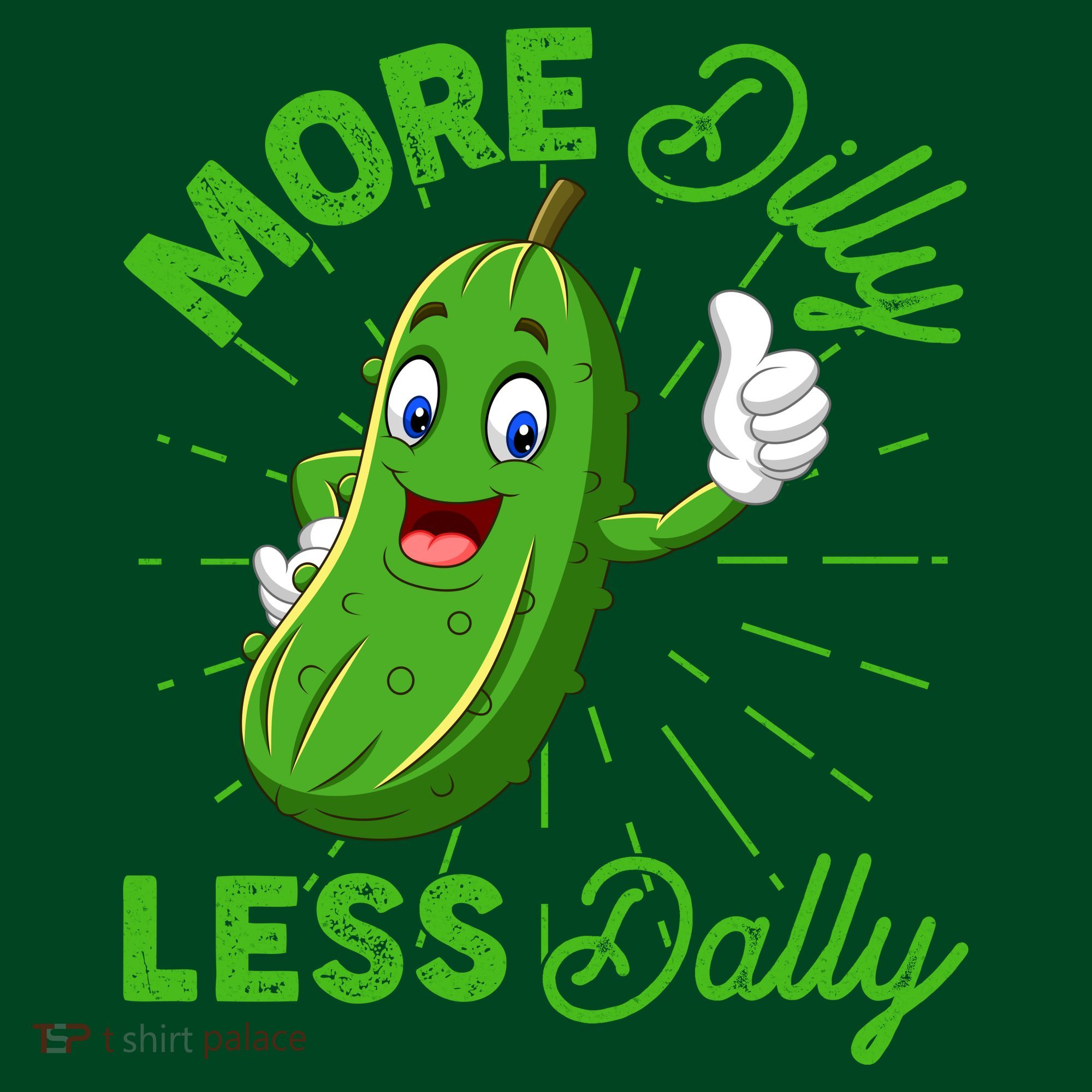 Funny Retro More Dilly Less Dally Pickle Visor