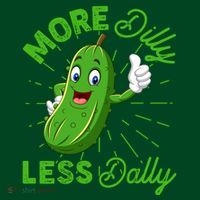 Funny Retro More Dilly Less Dally Pickle Women's T-Shirt thumb 6