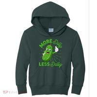 Funny Retro More Dilly Less Dally Pickle Kids Hoodie thumb 0