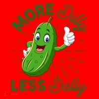 Funny Retro More Dilly Less Dally Pickle Santa Hat thumb 1