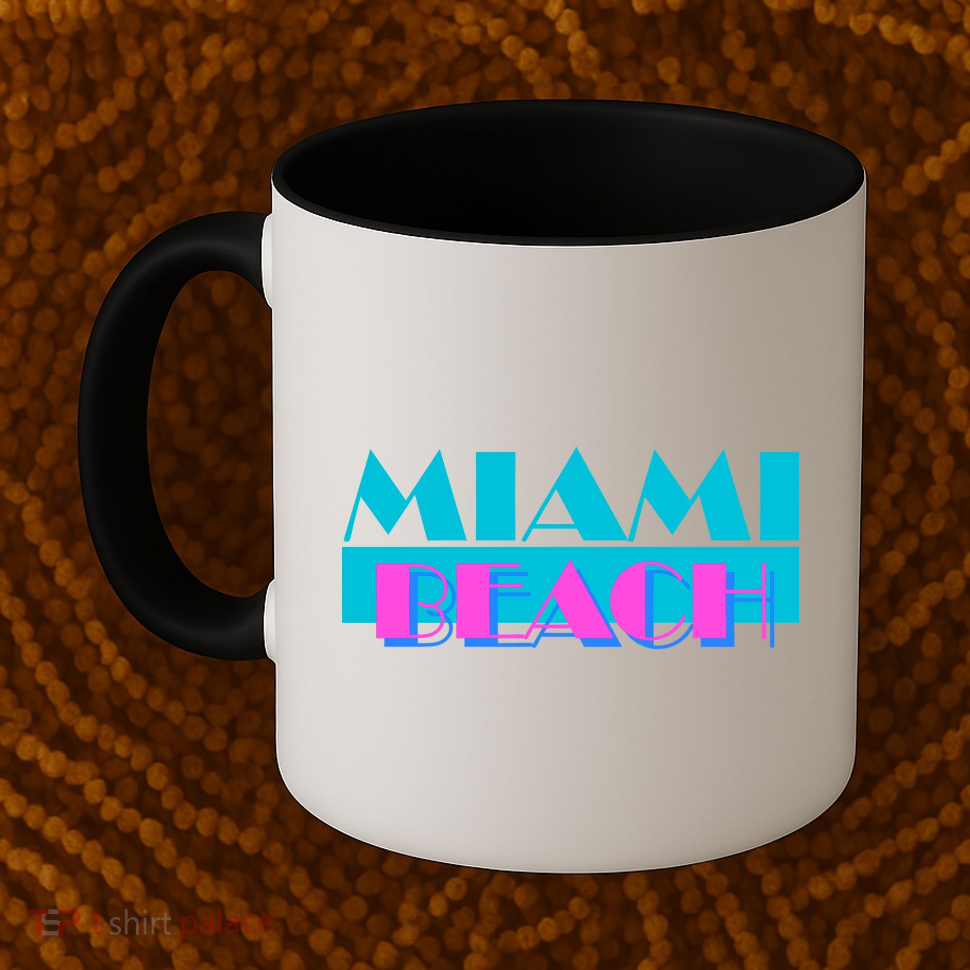 Funny Retro Miami Beach Logo Coffee Mug