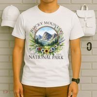 Floral Rocky Mountain National Park Hiking Camping Outdoor T-Shirt thumb 6