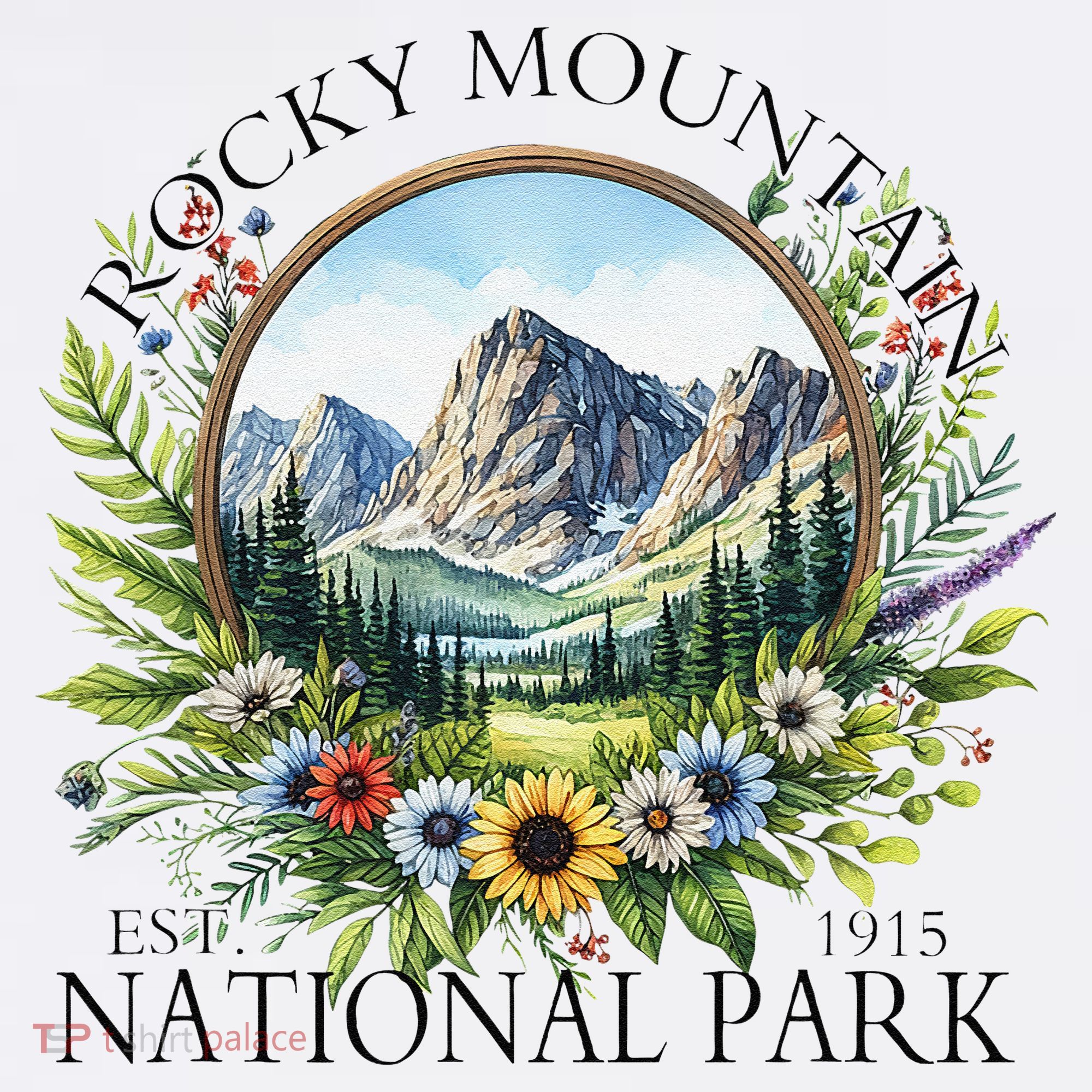Floral Rocky Mountain National Park Hiking Camping Outdoor Women's Hoodie