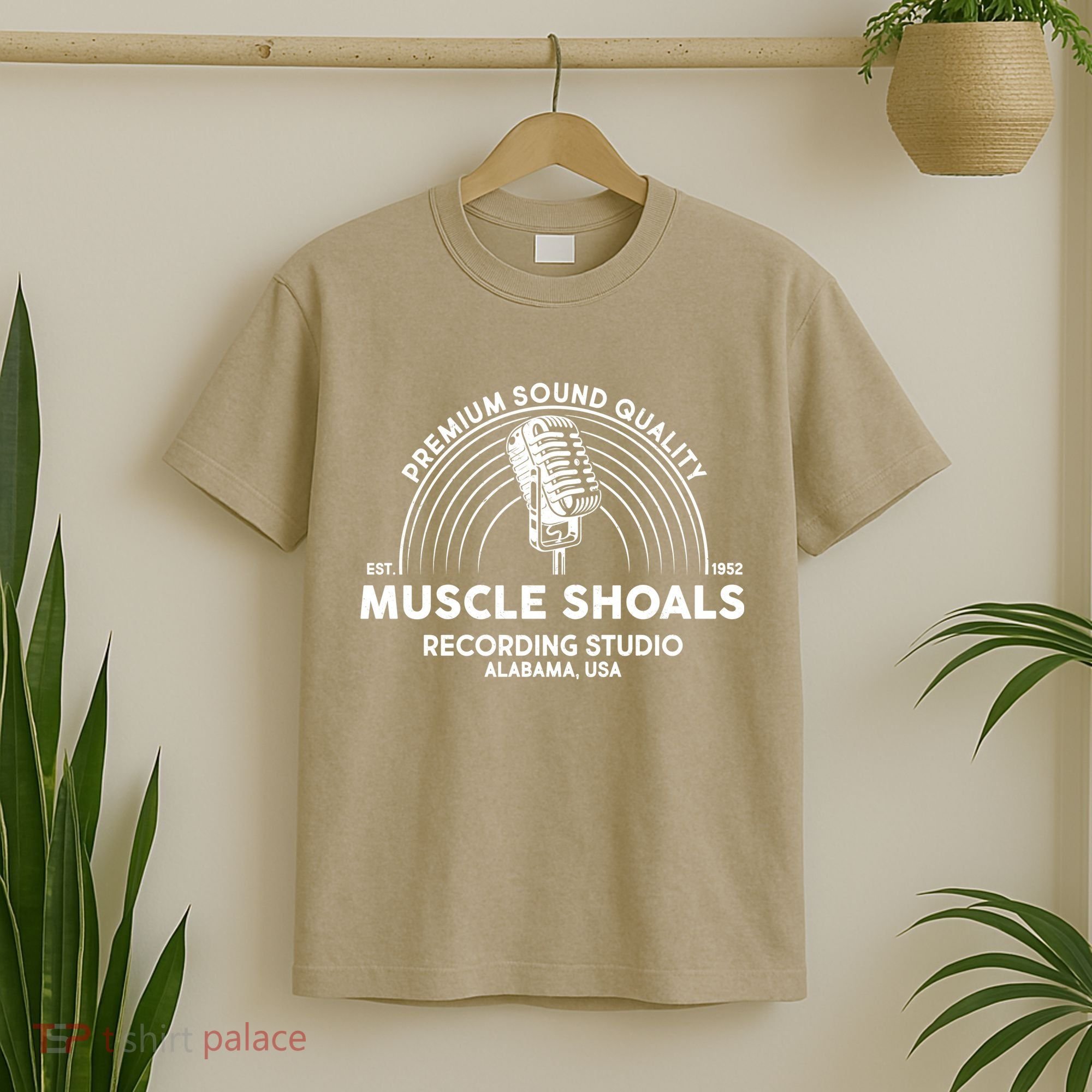 Funny Retro Muscle Shoals Recording Studio Alabama USA Logo T-Shirt