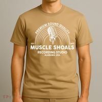 Funny Retro Muscle Shoals Recording Studio Alabama USA Logo T-Shirt thumb 3