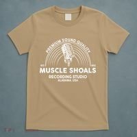 Funny Retro Muscle Shoals Recording Studio Alabama USA Logo T-Shirt thumb 5