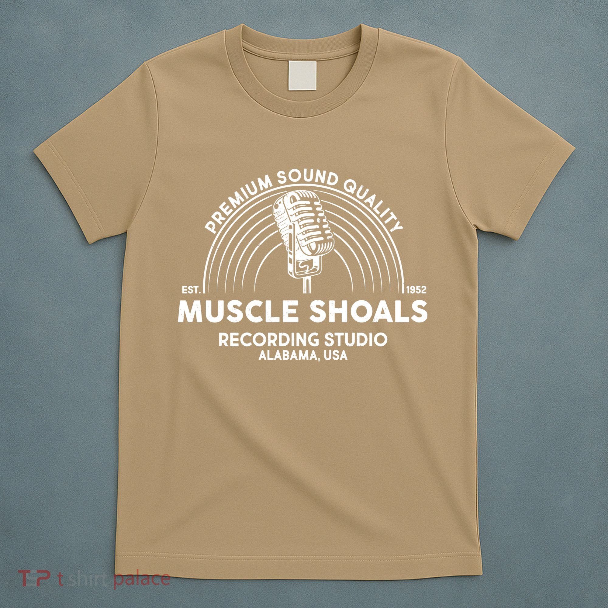 Funny Retro Muscle Shoals Recording Studio Alabama USA Logo T-Shirt