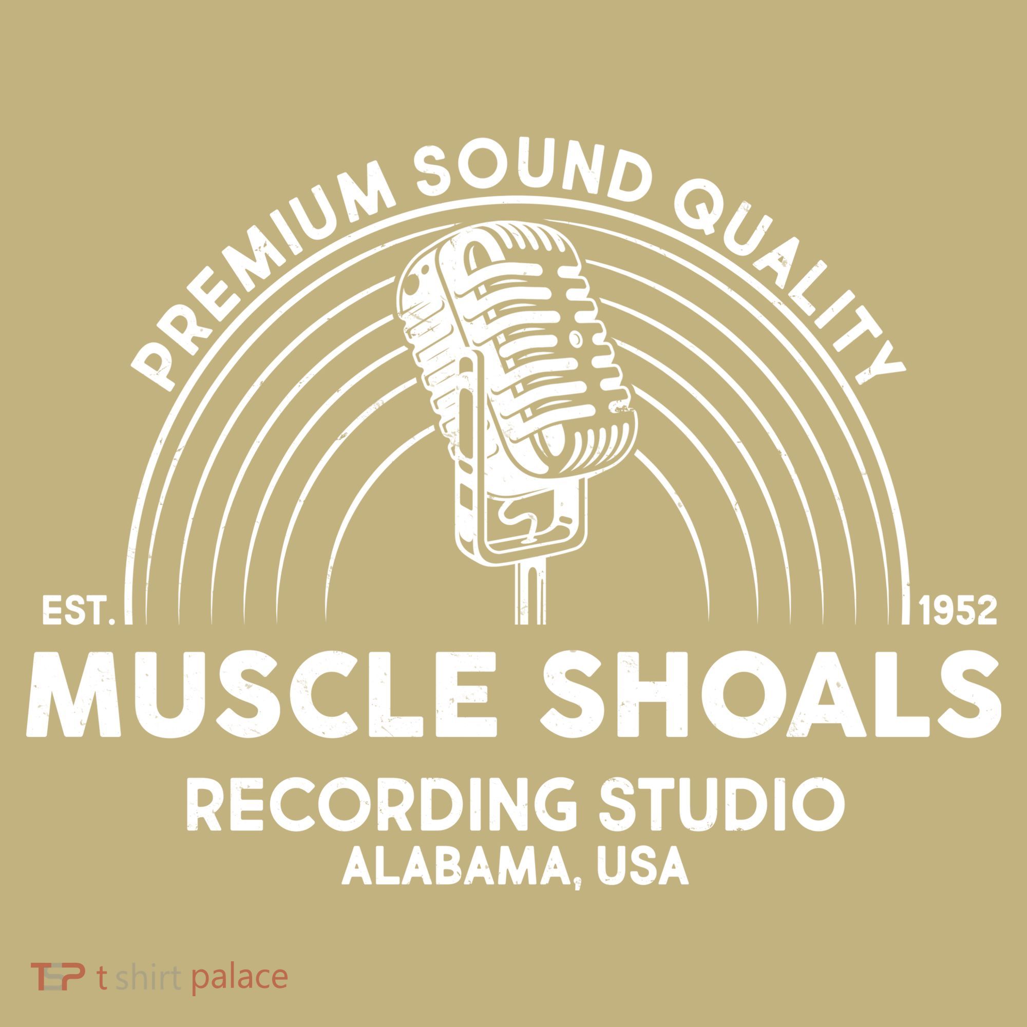 Funny Retro Muscle Shoals Recording Studio Alabama USA Logo T-Shirt