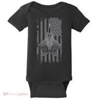 F22 Raptor Military Pilot Baby Bodysuit thumb 0
