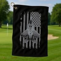 F22 Raptor Military Pilot Golf Towel thumb 1