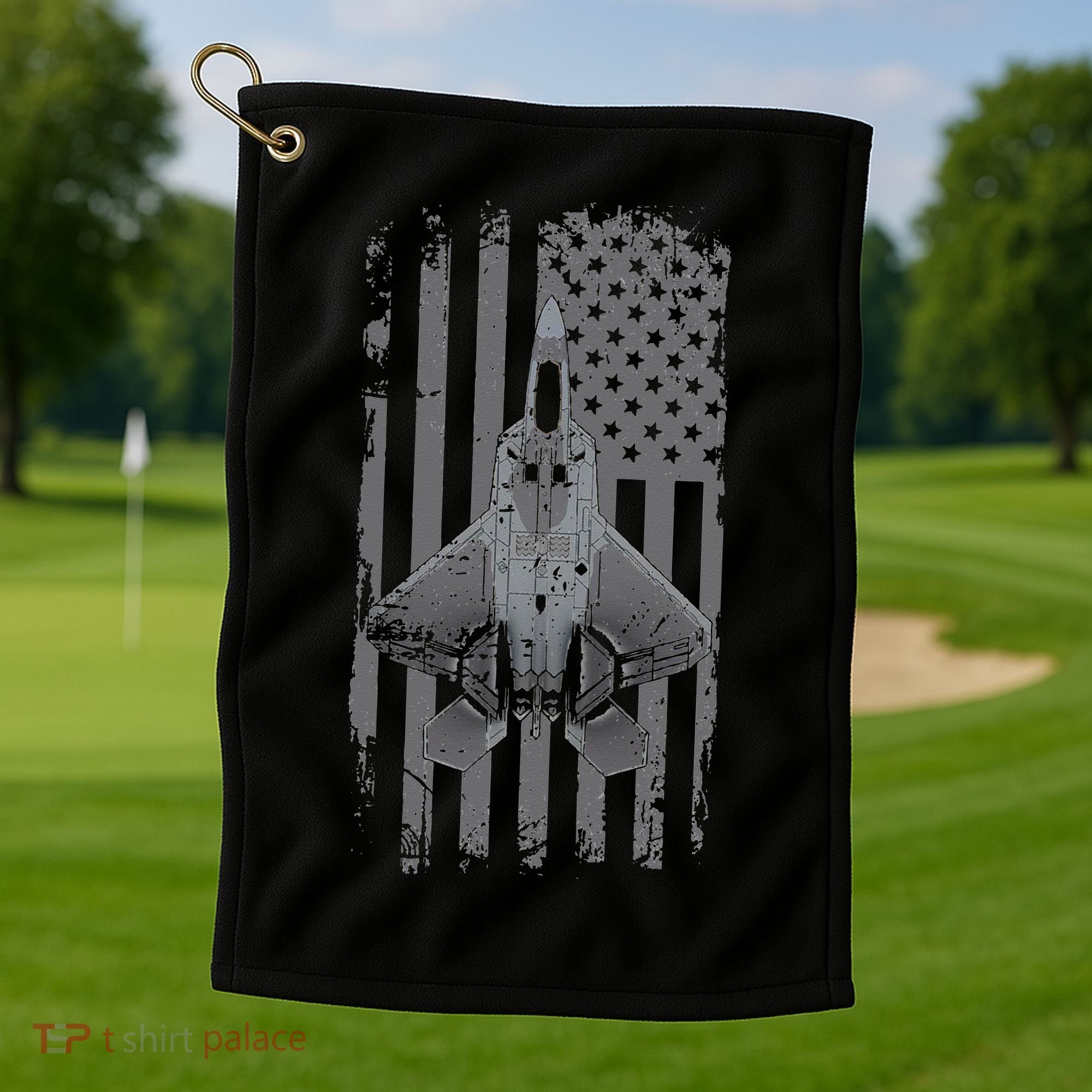 F22 Raptor Military Pilot Golf Towel
