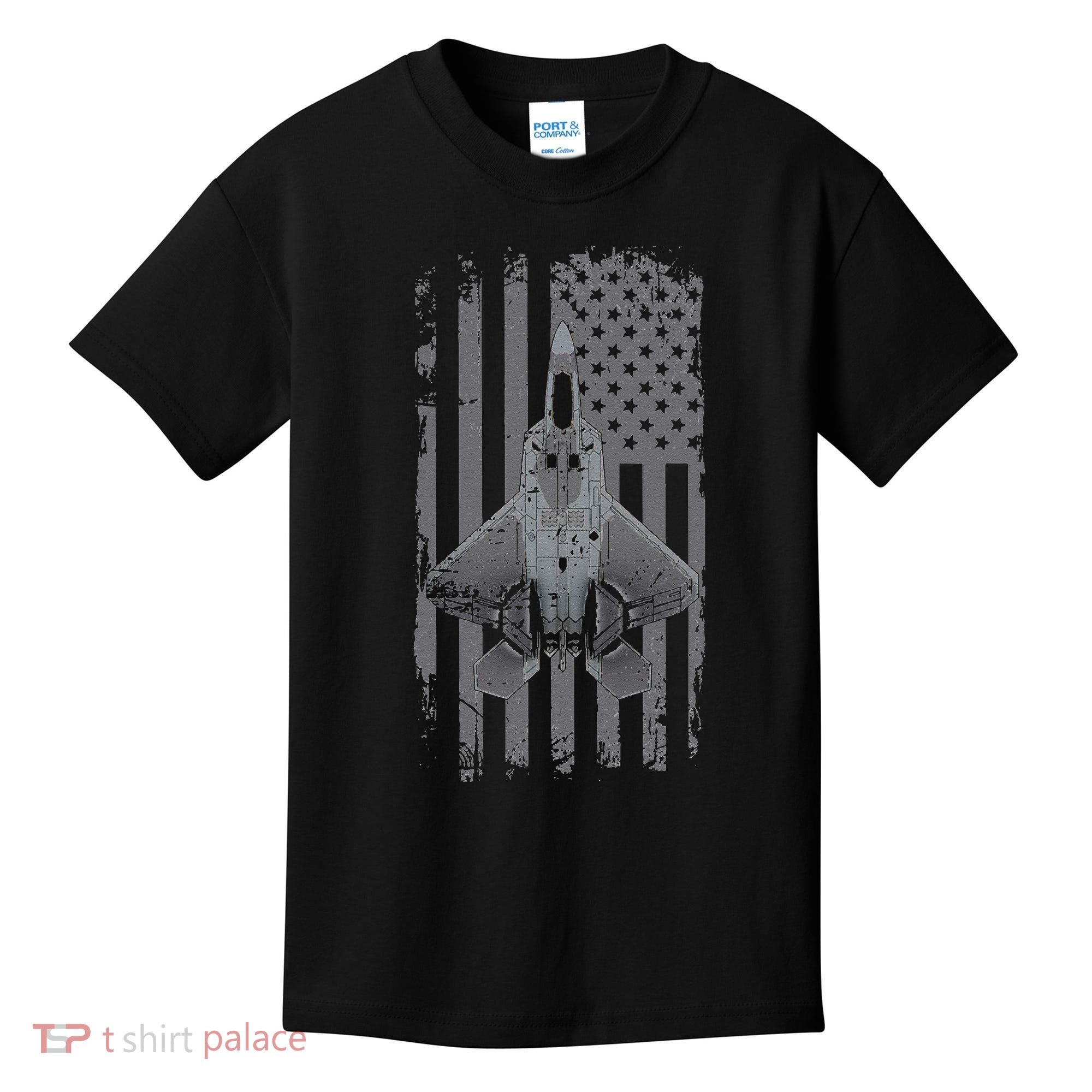 F22 Raptor Military Pilot Kids T-Shirt