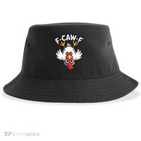 Funny Rooster Meme F-Caw-F Sustainable Bucket Hat thumb 0