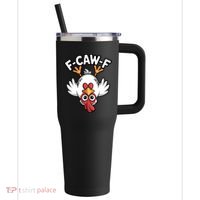 Funny Rooster Meme F-Caw-F 40oz Vacuum Insulated Stainless Steel Travel Tumbler thumb 0