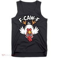 Funny Rooster Meme F-Caw-F Tank Top thumb 0