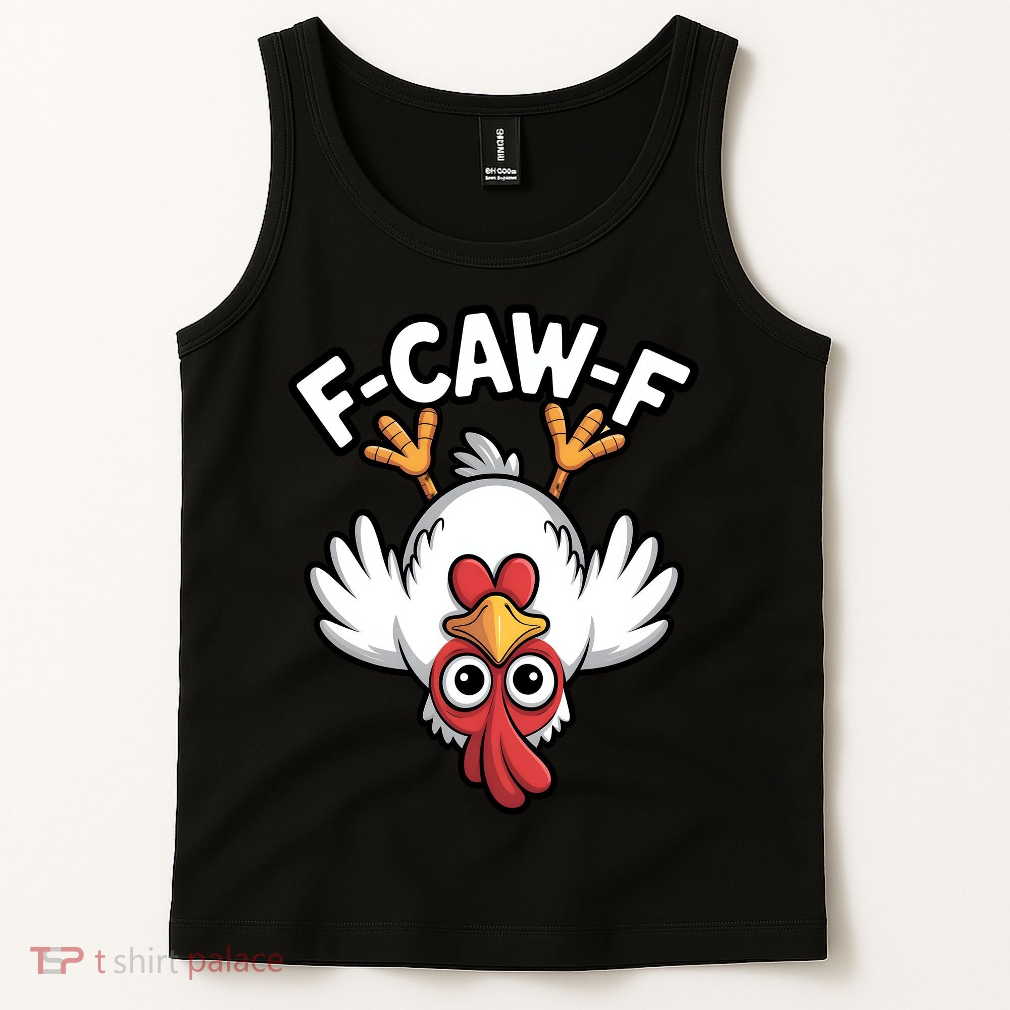 Funny Rooster Meme F-Caw-F Tank Top