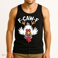 Funny Rooster Meme F-Caw-F Tank Top thumb 3