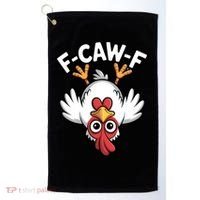 Funny Rooster Meme F-Caw-F Golf Towel thumb 0