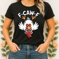 Funny Rooster Meme F-Caw-F Women's T-Shirt thumb 2