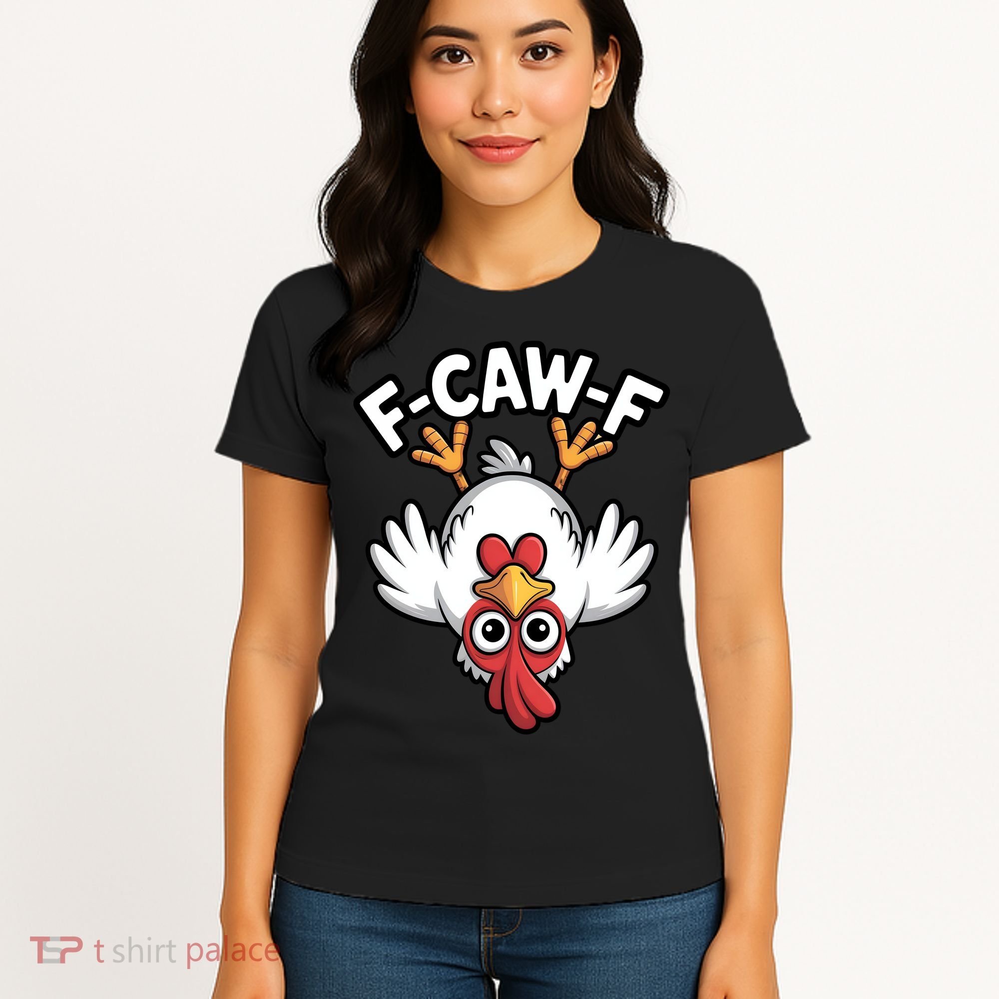 Funny Rooster Meme F-Caw-F Women's T-Shirt