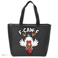 Funny Rooster Meme F-Caw-F Tote Bag thumb 0