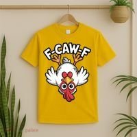 Funny Rooster Meme F-Caw-F T-Shirt thumb 2