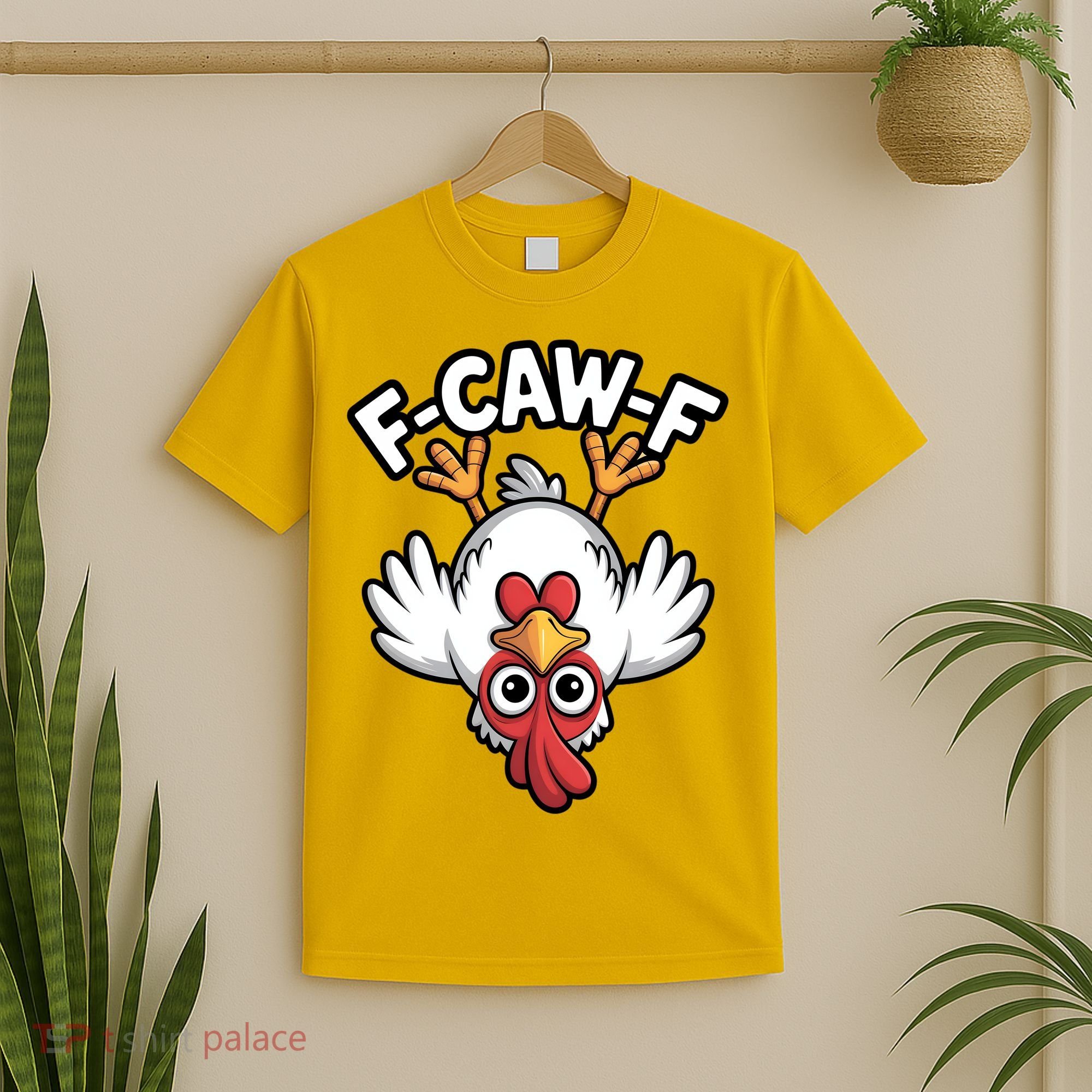 Funny Rooster Meme F-Caw-F T-Shirt