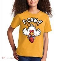 Funny Rooster Meme F-Caw-F Kids T-Shirt thumb 2