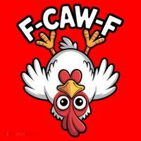 Funny Rooster Meme F-Caw-F Santa Hat thumb 1