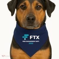 FTX Risk Management Dept 2022 Trading Trader Funny Gift USA-Made Doggie Bandana thumb 1