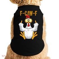 F-Caw-F Rooster Meme Middle Finger Chicken Funny Doggie Tank thumb 0