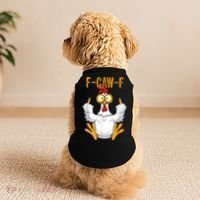 F-Caw-F Rooster Meme Middle Finger Chicken Funny Doggie Tank thumb 2