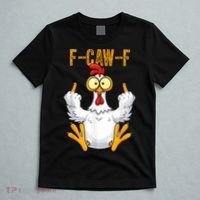 F-Caw-F Rooster Meme Middle Finger Chicken Funny T-Shirt thumb 5