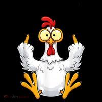 F-Caw-F Rooster Meme Middle Finger Chicken Funny Coffee Mug thumb 5