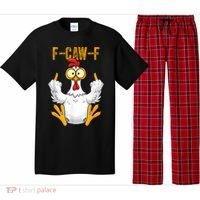 F-Caw-F Rooster Meme Middle Finger Chicken Funny Pajama Set thumb 0