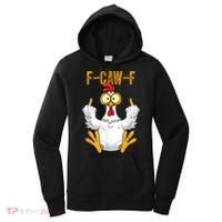 F-Caw-F Rooster Meme Middle Finger Chicken Funny Women's Hoodie thumb 0