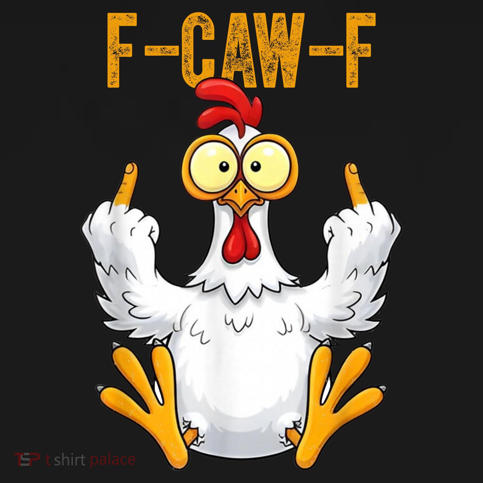 F-Caw-F Rooster Meme Middle Finger Chicken Funny Women's Hoodie