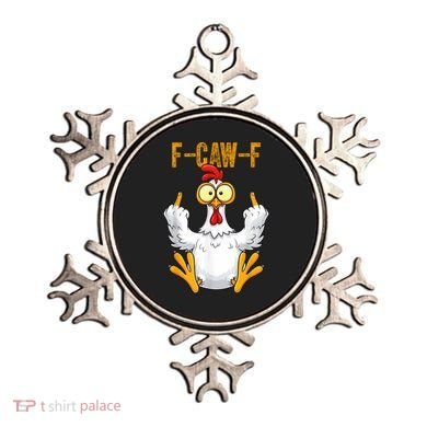 F-Caw-F Rooster Meme Middle Finger Chicken Funny Ornament
