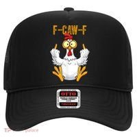 F-Caw-F Rooster Meme Middle Finger Chicken Funny Hat thumb 0