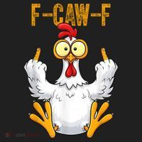 F-Caw-F Rooster Meme Middle Finger Chicken Funny Hat thumb 2