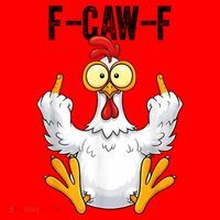F-Caw-F Rooster Meme Middle Finger Chicken Funny Santa Hat thumb 1