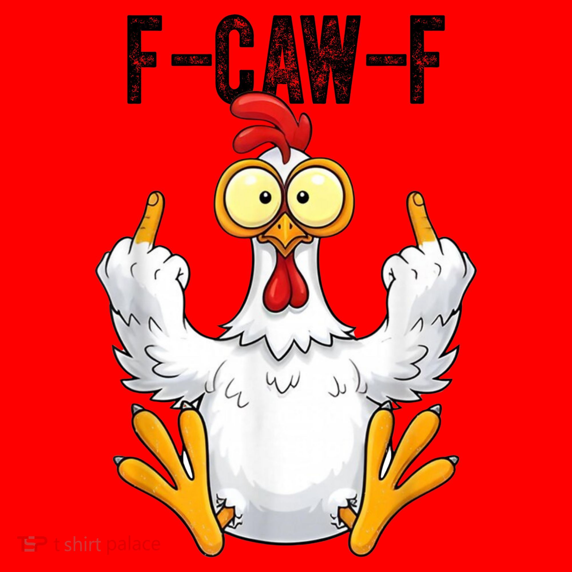 F-Caw-F Rooster Meme Middle Finger Chicken Funny Santa Hat