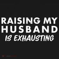 Funny Raising My Husband Is Exhausting Apron thumb 3