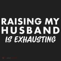 Funny Raising My Husband Is Exhausting Beanie thumb 2