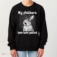 Funny Rabbit My Flabbers Have Been Gasted Retro Graphic Cute Women's Sweatshirt thumb 0